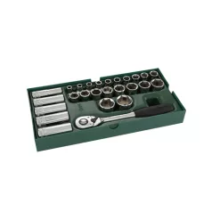   SATA dugókulcs készlet modul 1/2'' 8-32mm 26 részes