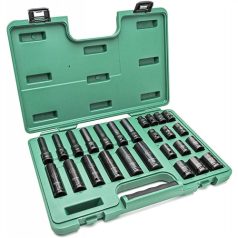   SATA gépi dugókulcs készlet normál+hosszított 1/2'' 26 részes (10-24mm)
