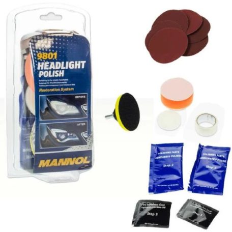 Mannol 9801 Headlight Polish (fényszóró polírozó szett)