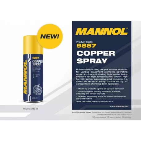 Mannol 9887 Copper Spray (250 ML) aeroszolos rézspray