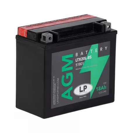 Landport AGM 18Ah 240A Jobb+ (AGM-LTX20L-BS)