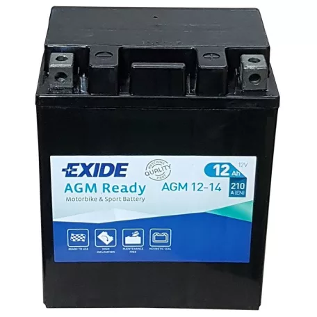 Exide AGM Ready 12Ah 210A Jobb+ (AGM12-14)
