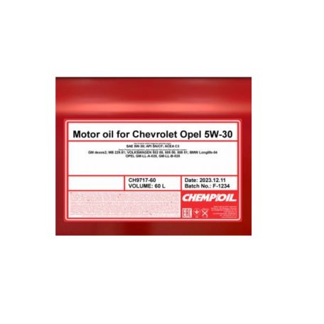 Chempioil 9717 Chevrolet, Opel 5W-30 (60 L)