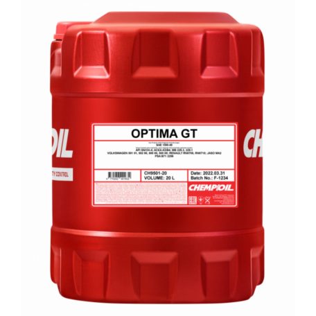 Chempioil 9501 Optima GT 10W-40 (20 L) Motorolaj