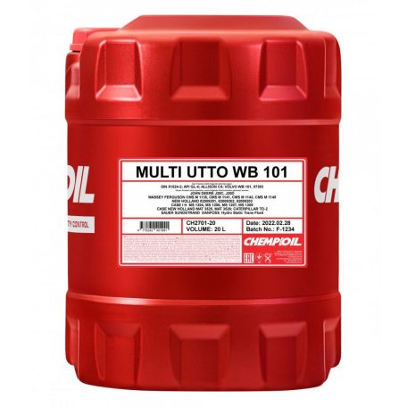 Chempioil 2701 Multi UTTO WB 101 (20 L) Mezőgazdasági váltóolaj