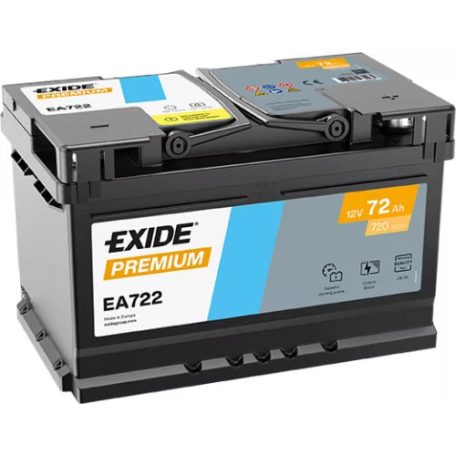 Exide Premium EA722 (72AH 720 A) J+
