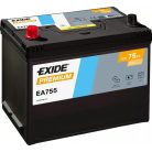 Exide Premium EA755 12V 75Ah 630A akkumulátor B+ Japán