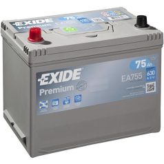 Exide Premium EA755 12V 75Ah 630A akkumulátor B+ Japán