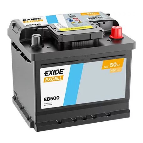 Exide Excell EB500 (50AH 450 A)  excell J+
