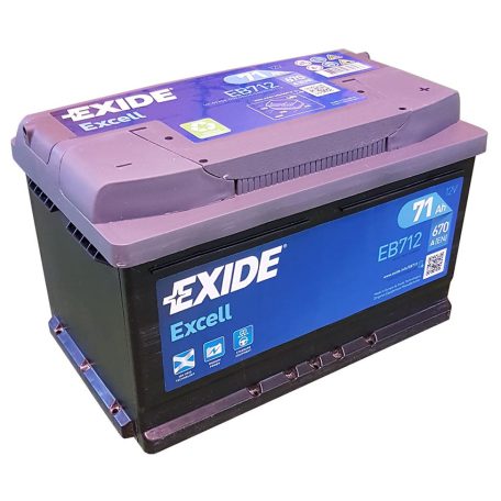 Exide Excell EB712 (71AH 670 A)  excell J+