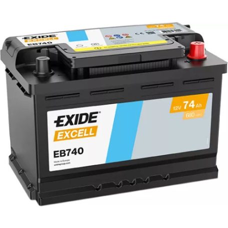 Exide Excell EB740 (74AH 680 A)  excell J+