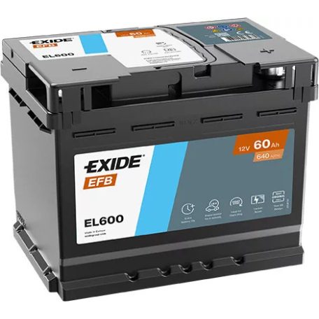 Exide EL600 (60AH 640 A) stop-start J+