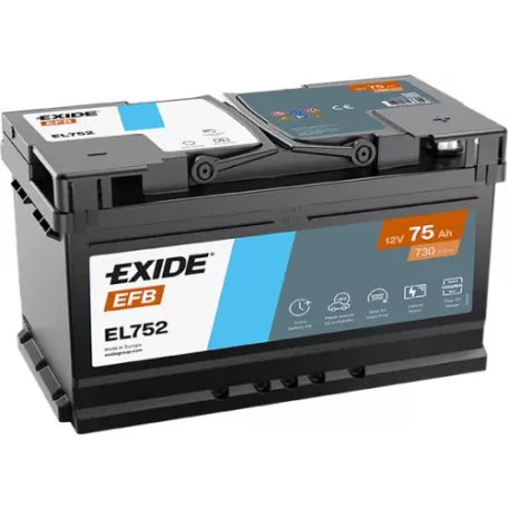 Exide EL752 (75AH 730 A) stop-start J+