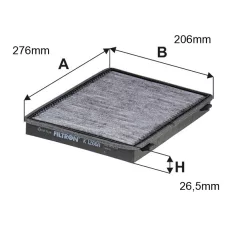 Filtron utastér légszűrő FLT K1266A (FLTK1266A)