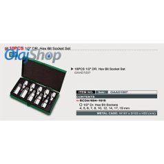 TOPTUL  1/2"-os bit készlet (GAAD1007 )