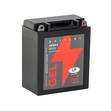 Landport GEL 12Ah 170A Jobb+ Motorakkumulátor (GEL-LB12A-3)