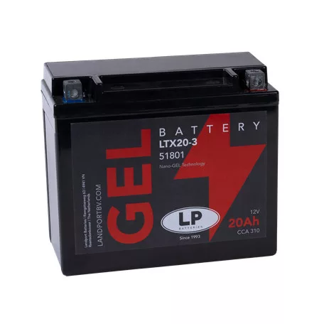Landport GEL 20Ah 310A Jobb+ Motorakkumulátor (GEL-LTX20-3)