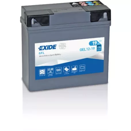 Exide GEL 19Ah 170A Jobb+ (GEL12-19)