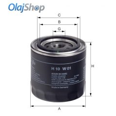Hengst H10W01 olajszűrő, szűrő, munkahidraulika, H10W01