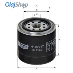 Hengst H10W17 olajszűrő, H10W17