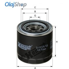 Hengst H10W18 olajszűrő, H10W18