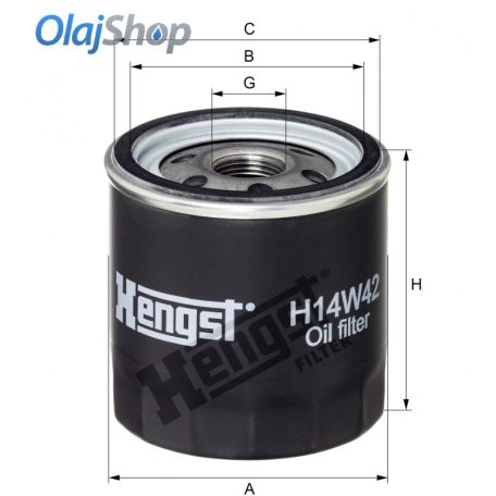 Hengst H14W42 olajszűrő, H14W42