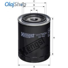Hengst H17W24 olajszűrő, H17W24