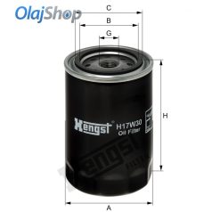 Hengst H17W30 olajszűrő, H17W30