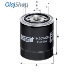 Hengst H20W08 olajszűrő, H20W08