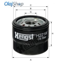 Hengst H221W olajszűrő, H221W