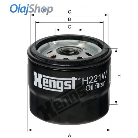 Hengst H221W olajszűrő, H221W