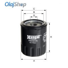 Hengst H90W25 olajszűrő, H90W25