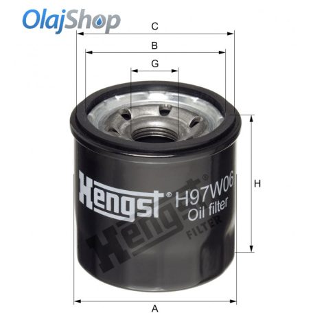 Hengst H97W06 olajszűrő, H97W06