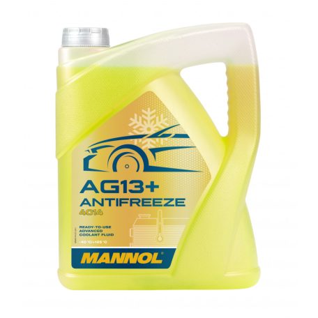 Mannol 4014 AG 13+ Antifreeze -40 Celsius (5 L) sárga fagyálló, készre kevert