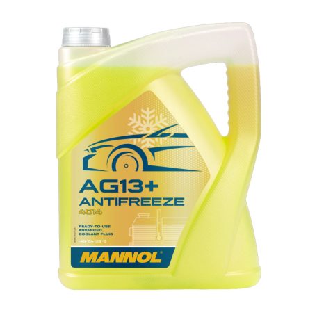 Mannol 4014 AG 13+ Antifreeze -40 Celsius (5 L) sárga fagyálló, készre kevert
