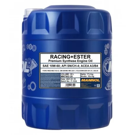 Mannol 7902 Racing+Ester 10W-60 (20 L)
