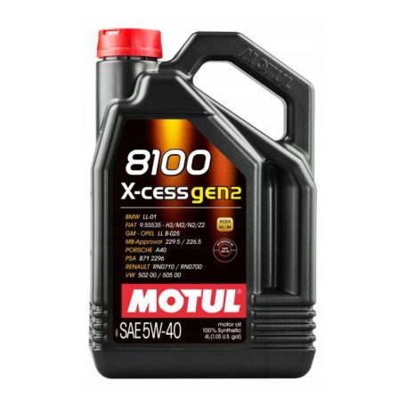 Motul 8100 X-Cess GEN2 5W-40 (4 L)