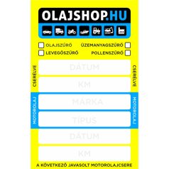 Olajcsere matrica OLAJSHOP.HU