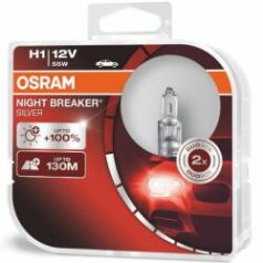 OSRAM 12V 55W P14.5s H1 NIGHT BREAKER SILVER Duo-Box