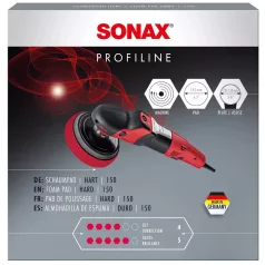   Sonax SchaumPad hart Polírozó szivacs piros kemény 150mm (rotációs)