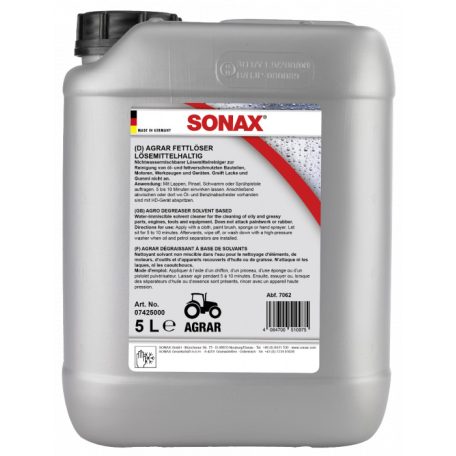 Sonax Agrar Fettlöser Lösemittelhaltig (5 L) agrár zsíroldó, KIFUTÓ TERMÉK