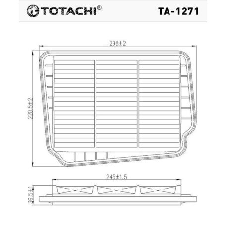 TOTACHI LEVEGŐSZŰRŐ TA-1271/TCH