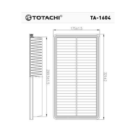 TOTACHI LEVEGŐSZŰRŐ TA-1604/TCH