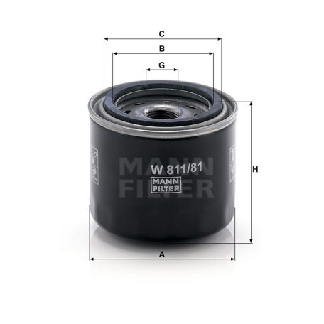 MANN FILTER W811/81 Olajszűrő, W811/81