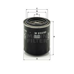 MANN FILTER W814/80 Olajszűrő, W814/80