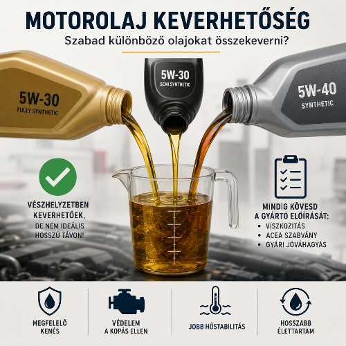 Motorolajok keverhetősége