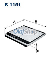 Filtron Utastérszűrő (K 1151) Filtron Utastérszűrő (K 1151)