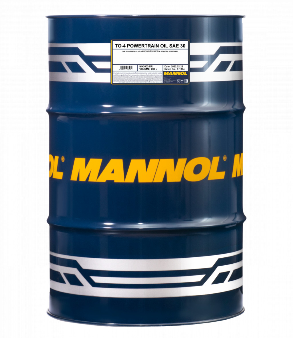 Mannol 2602 TO-4 Powertrain Oil SAE 30 (208 L)